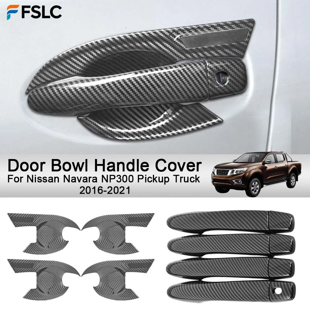 

Cars Accessories Door Bowl Handle Cover For Nissan Navara NP300 Pickup Truck 2016-2021 Car Decoration Styling Upgrade
