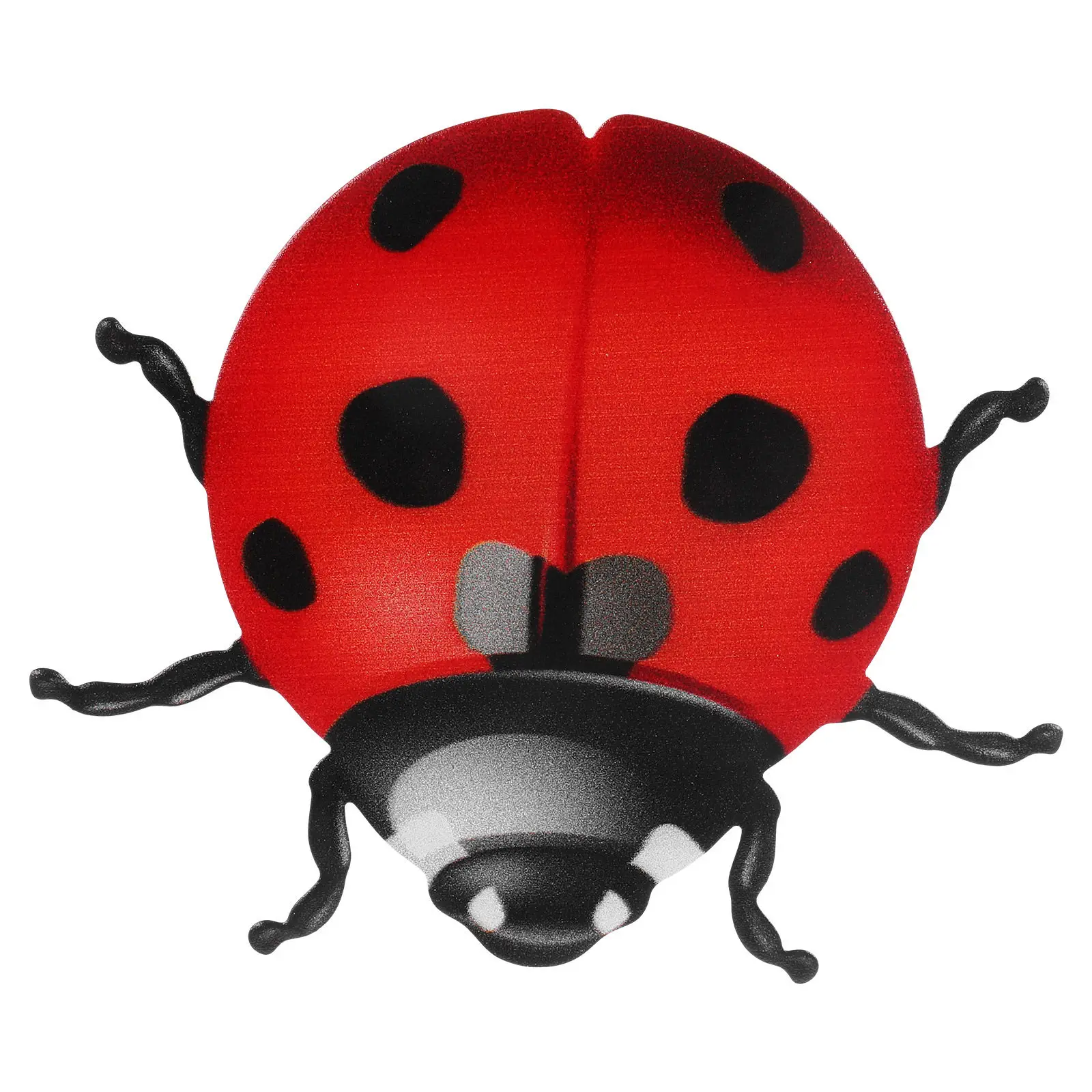 Iron Ladybug Wall Hanging Ornament Garden Decor Outdoor Courtyard Kindergarten Balcony Cafe Restaurant Rustic Metal Art