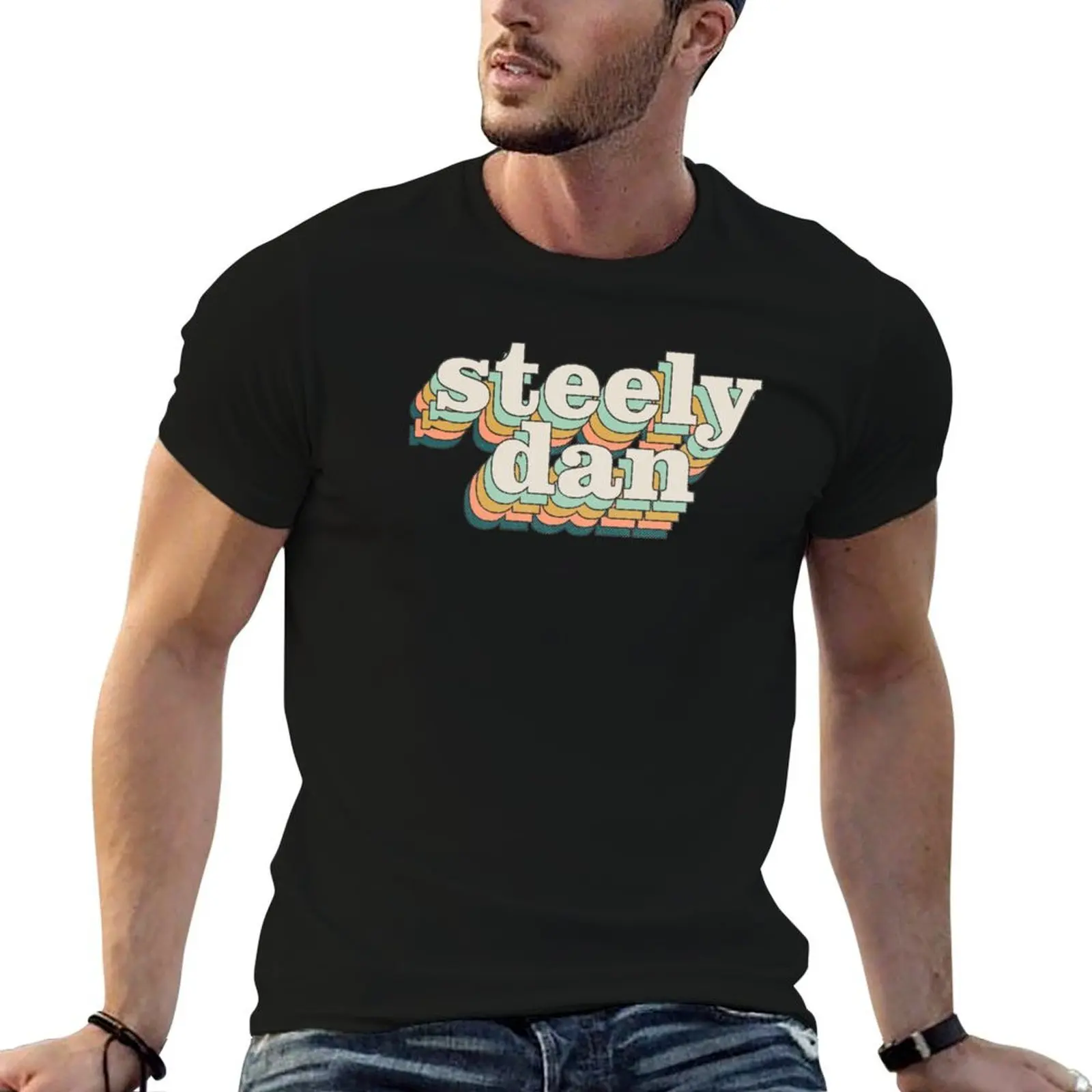 

steely color vintage dan T-Shirt man t shirts cotton funny t shirts man T-Shirt