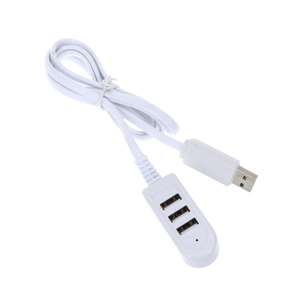 

1.2M Multi-Function Usb Hub 3A 3Usb Port Compact Extension Cable For Desktop Notebook Offline Charging Small Size White