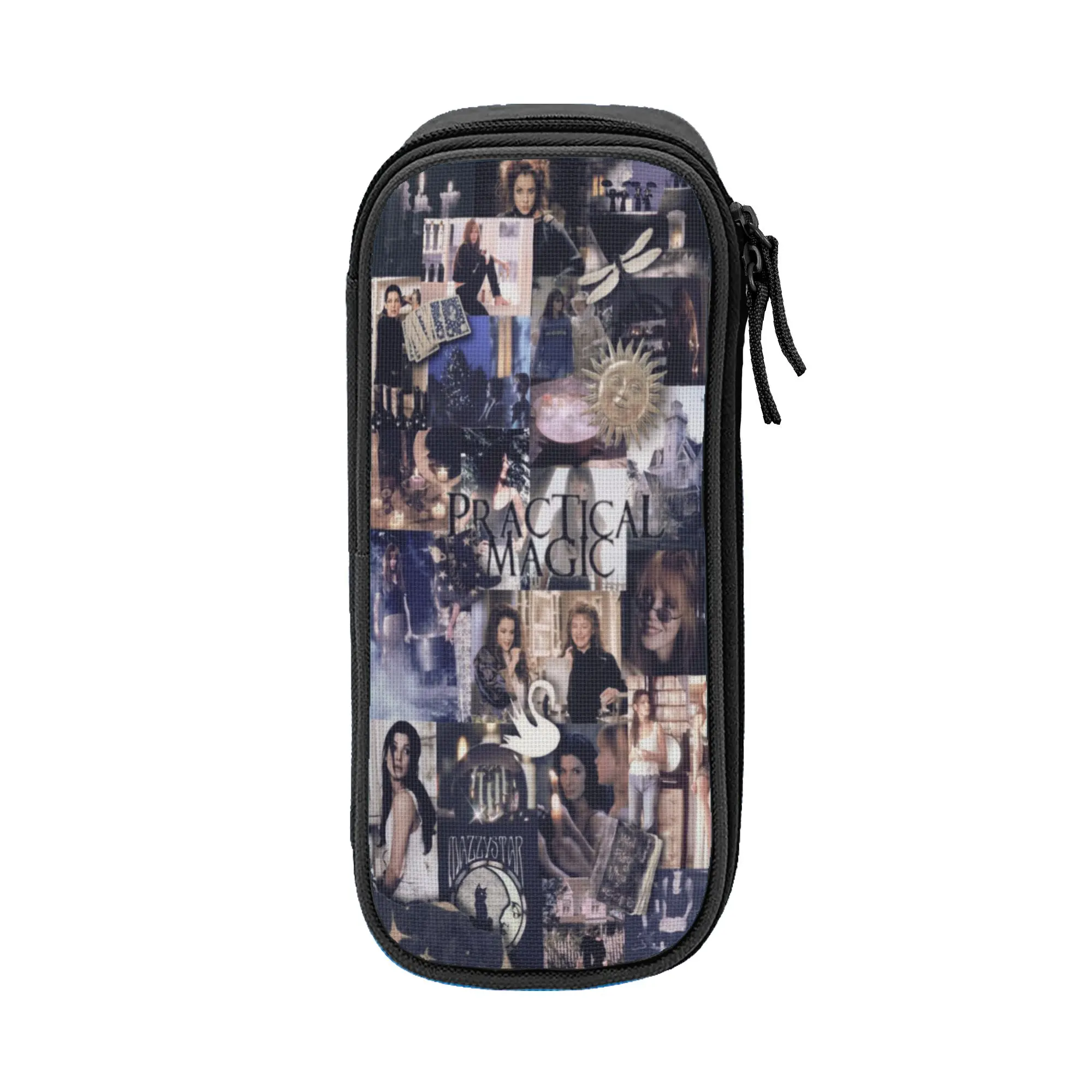 Large-capacity Pencil Pouch Practical Magic 2 School Supplies  Double Layer Pen Case Women Makeup Bag Suprise Gift