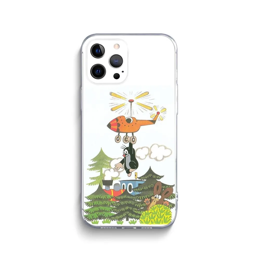 Cartoon Little M-Mole Phone Case For iPhone 15 14 13 12 11 Pro Max Xs Xr X 7 8 Plus 12 13 Mini Silicone Clear Cover