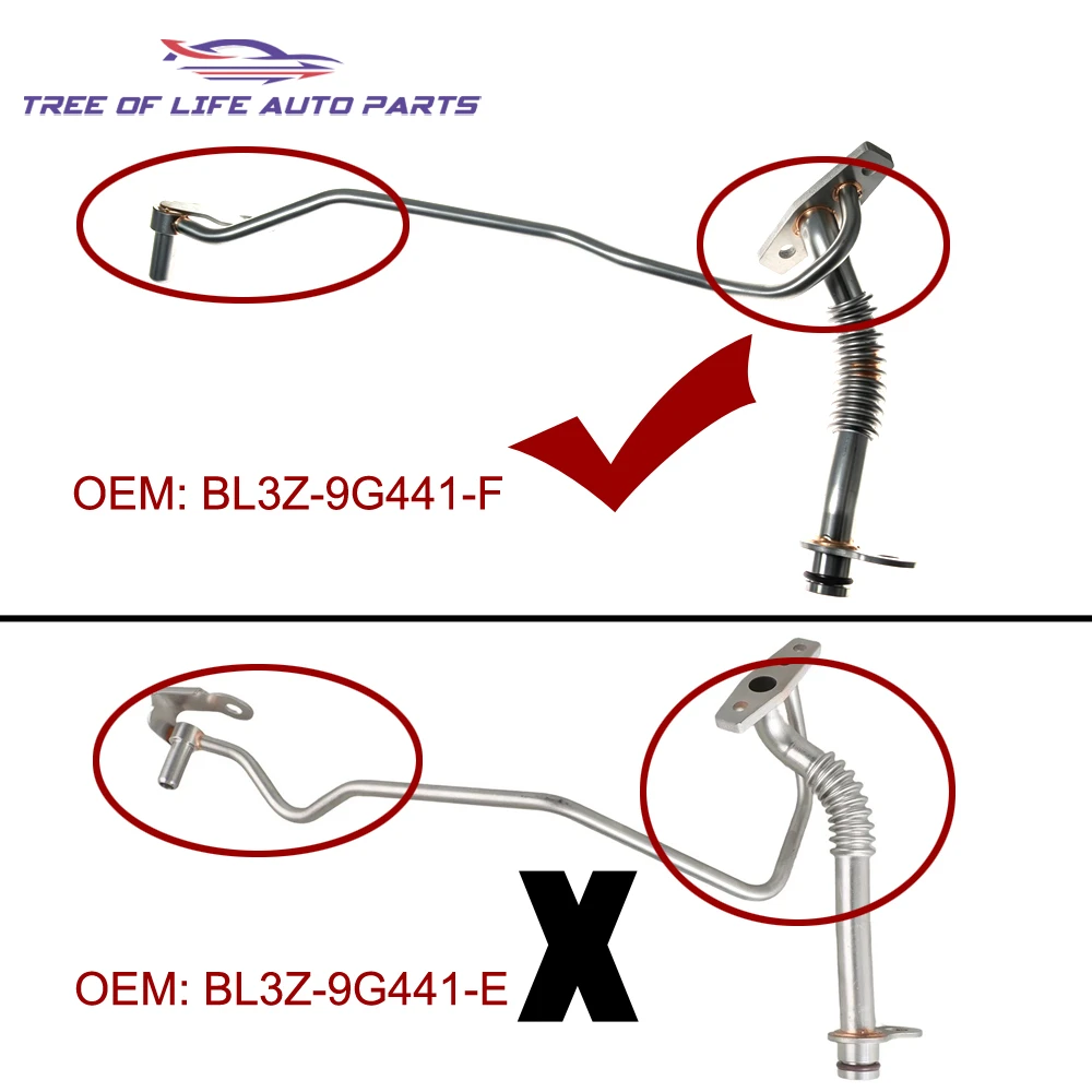 Turbocharger Oil Drain Line BL3Z9G441F For Ford Transit-150 Transit-250 Transit-350 HD Expedition 3.5L V6 2015 2016 Left Lower
