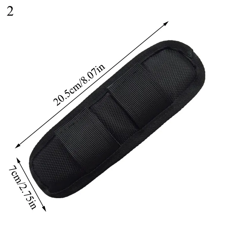 1Pcs Non Slip Shoulder Strap Pad Detachable Black Shoulder Strap Pad Cushion For Backpack Bag Decompression New Bags Accessories