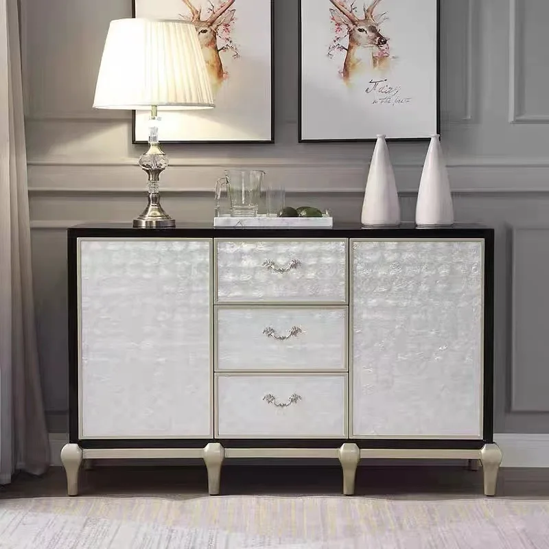 

American light luxury door cabinet, living room entry locker, modern foyer decorative cabinet, simple custom shell dining side c