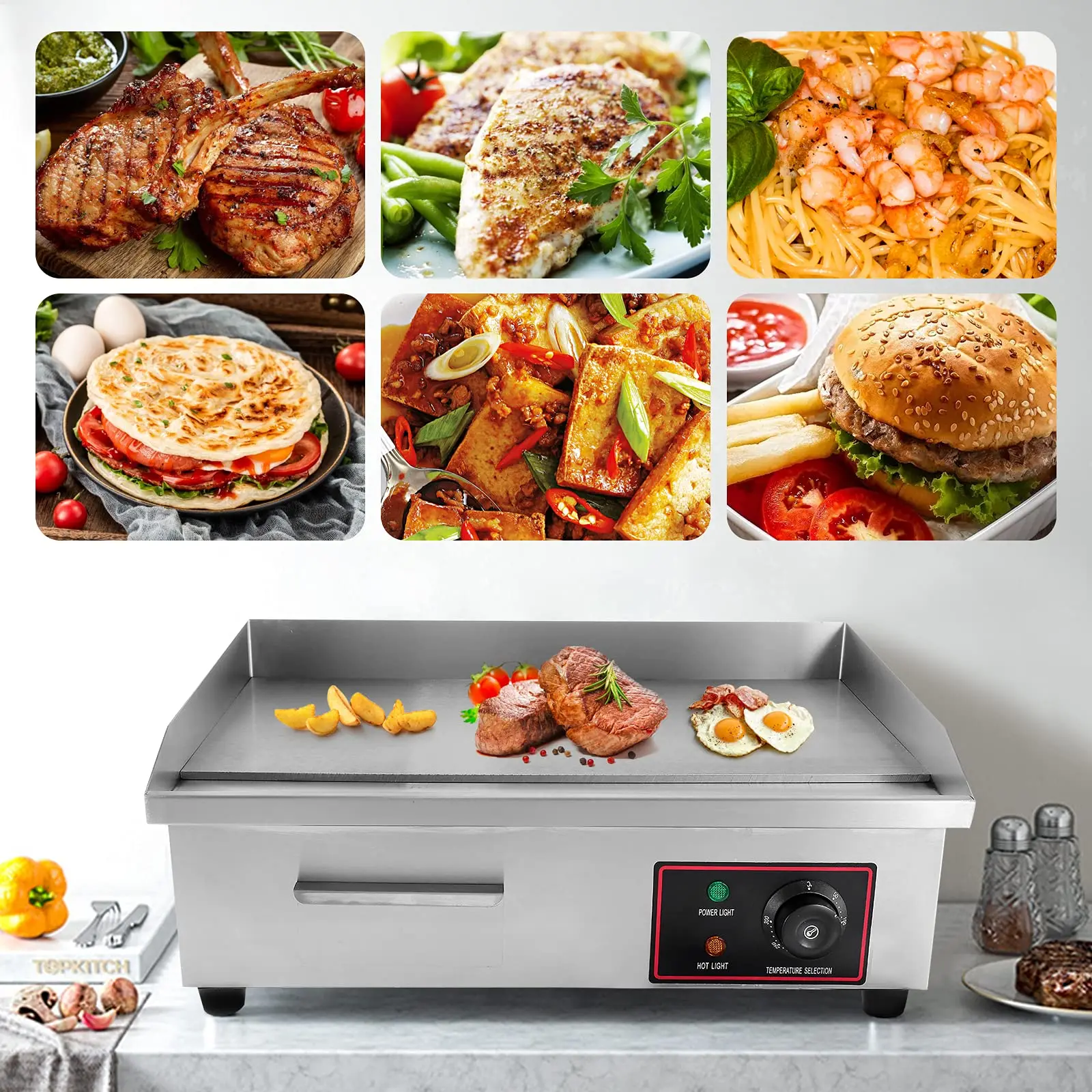 مطعم مكافحة الأعلى لوحة مسطحة الشوايات الكهربائية همبرغر الشوايات الكهربائية