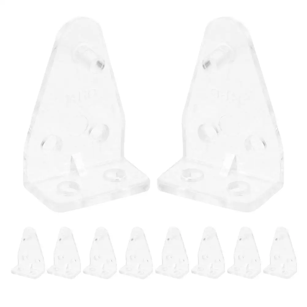 

12 Pcs Shutter Bracket Transparent Plastic Curtain Drapery Holdbacks Bottom Support Large Capacity Set Easy Installation Wall