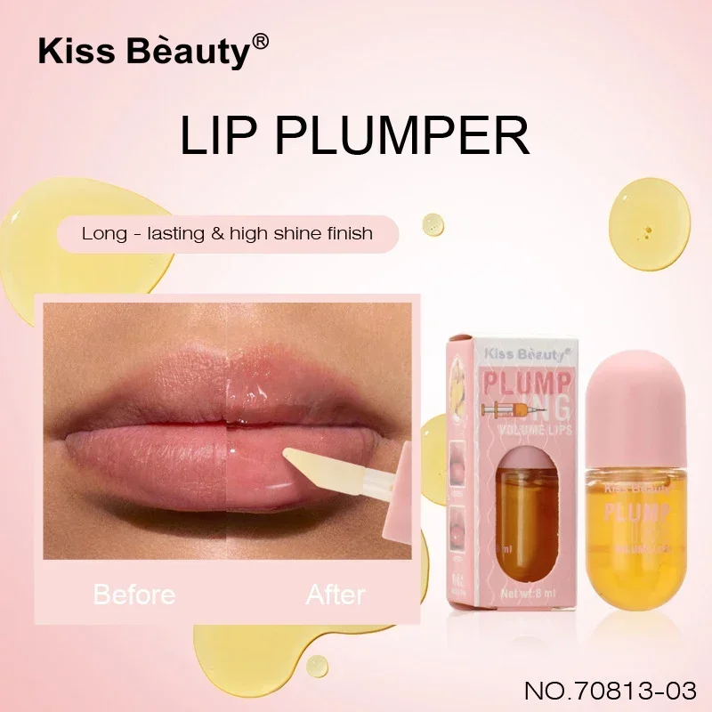 Long Lasting Lip Plumper Oil Instant Volumising Enhancer Lip Serum Collagen Lips Volume Lipgloss เซ็กซี่เครื่องสําอางค์เพิ่ม