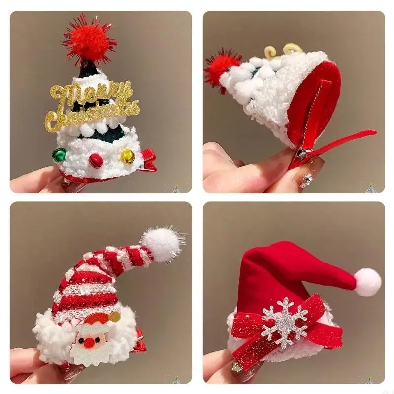 M6CD Festival Props Haarclip Kerstthema Feest Haarspeld voor schoolevenement