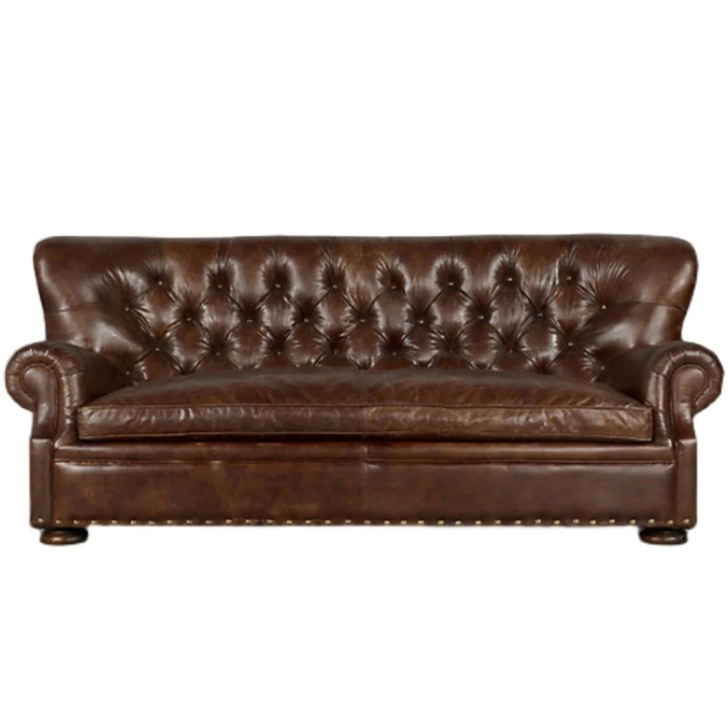

American, retro, leather art, pull button, sofa, living room, European, old, combination, oil wax leather sofa