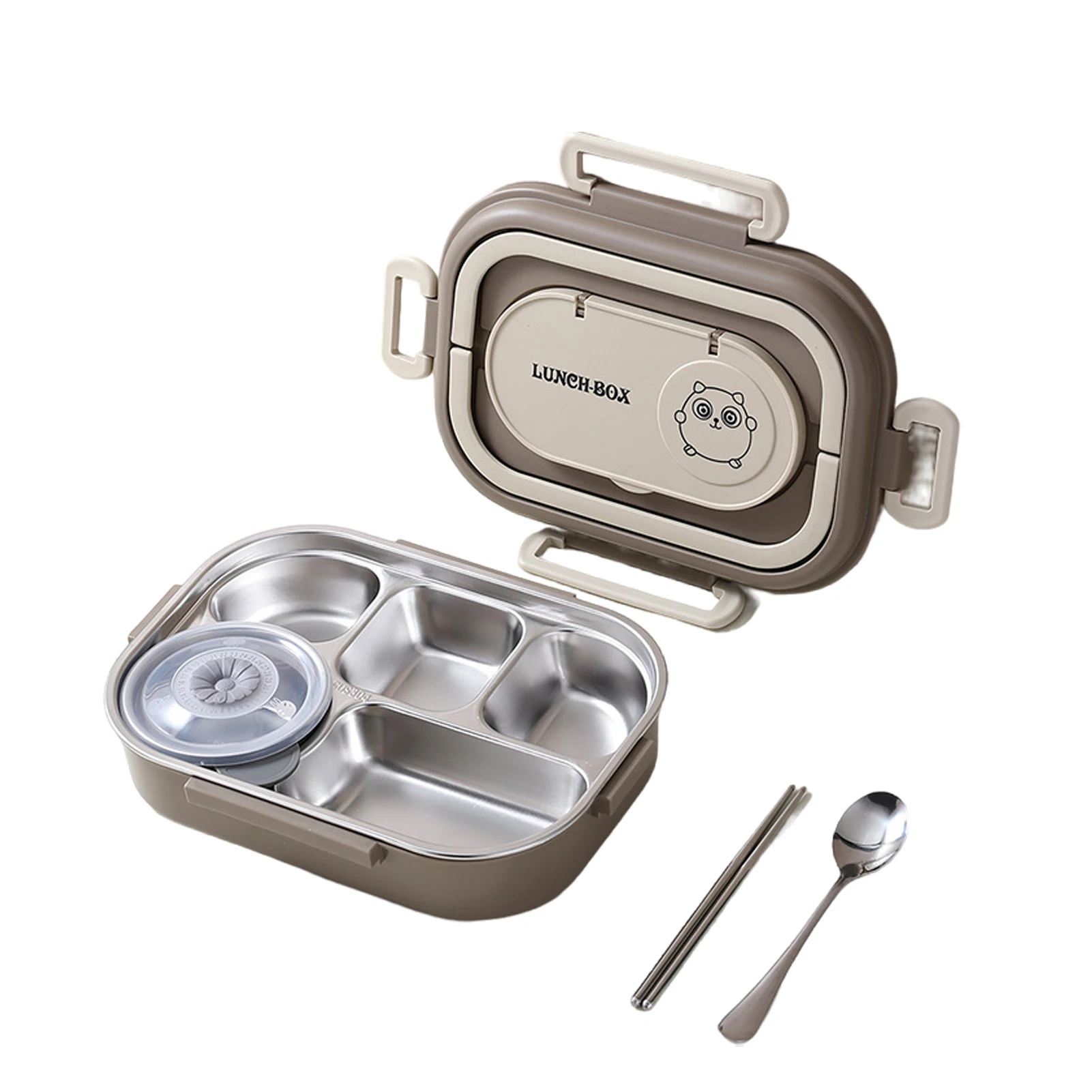 

Insulated Lunch Box Stainless Steel 304 Metal Container With 5 Compartments For Lunch green 1500ml