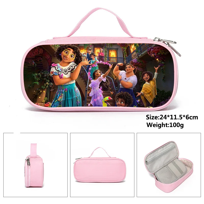 Disney Cartoon Encanto Magic Full House Pen Bag Student Stationery Box Portable Storage Bag Suitable for Girls Birthday Gifts