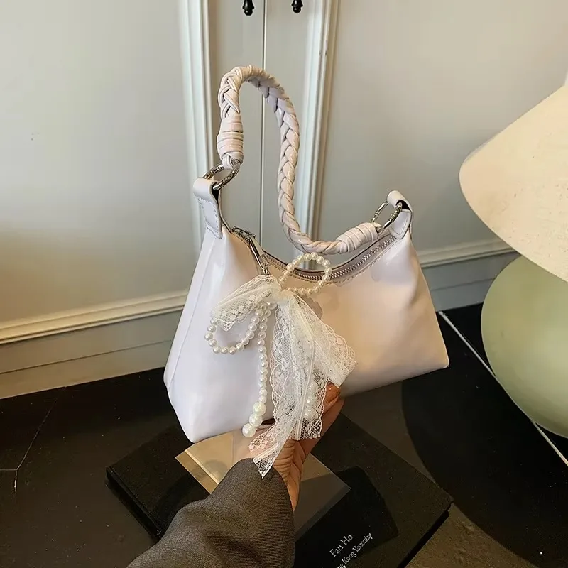 

2025 Fashion Hot Sale High Quality PU Shoulder Bags Simple Solid Color Zipper Classic Commute Style Crossbody Bags for Women