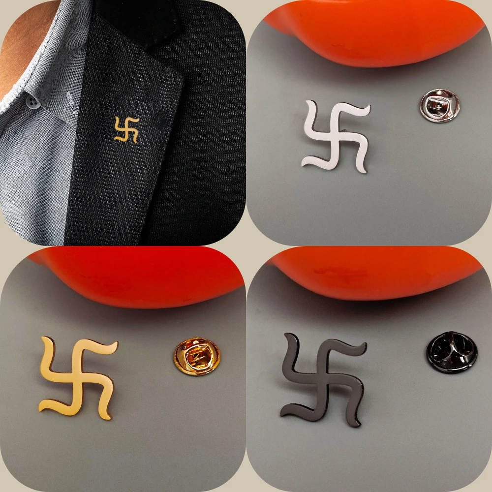 Classic Personalized Stainless Steel Logo Brooch, Men's Fashionable Exquisite Brooch, Talisman Badge, Commemorative Gift
