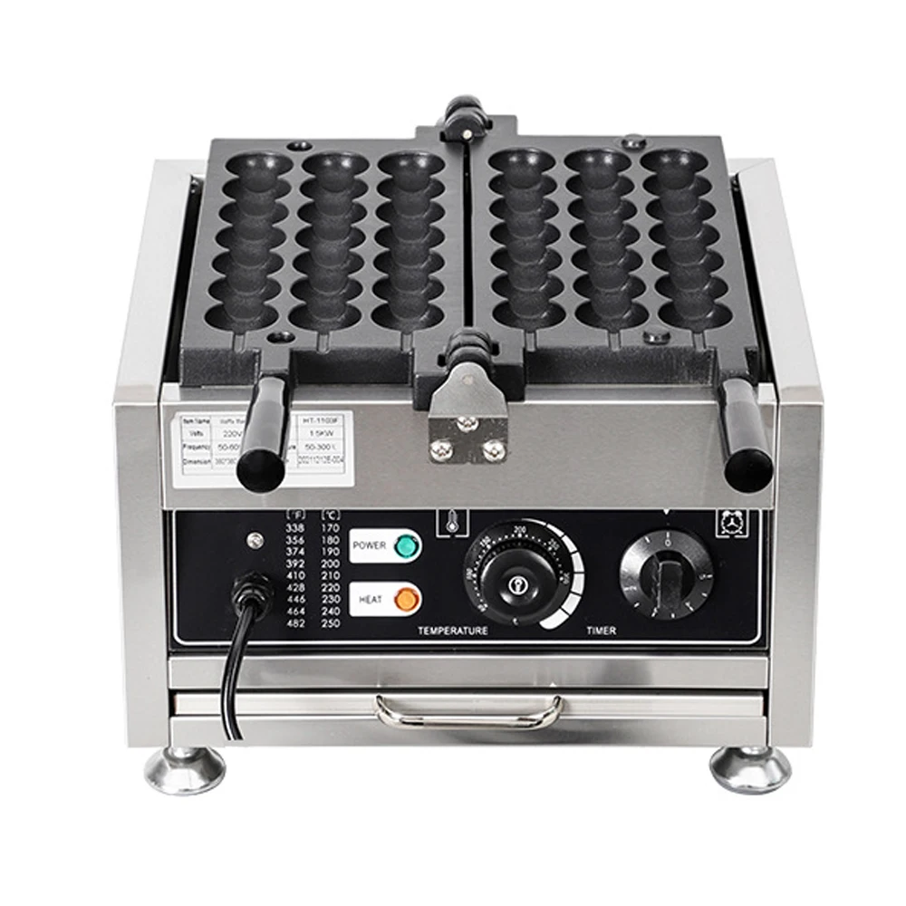 XEOLEO-máquina eléctrica comercial antiadherente para aperitivos, bola redonda, máquina de burbujas Taiyaki, máquina para hacer gofres con brochetas de acero inoxidable