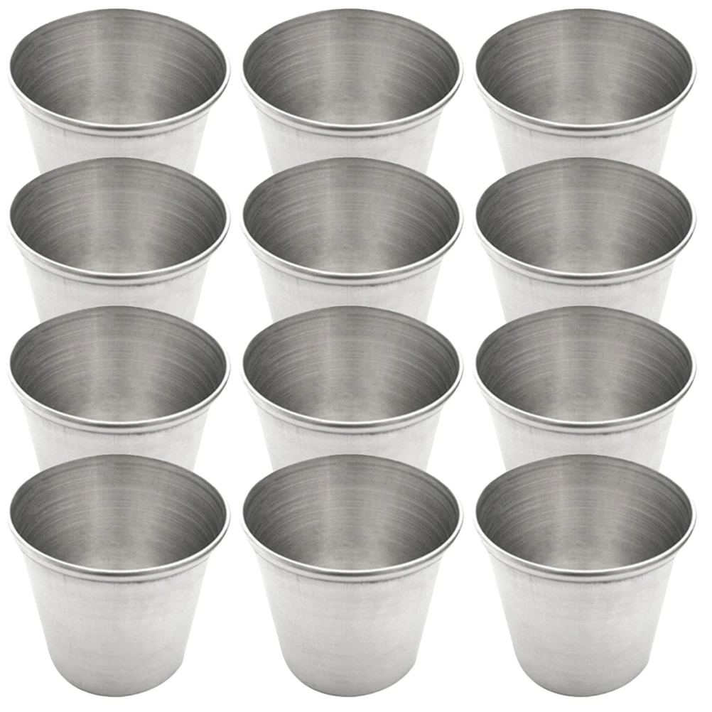 

18 Pcs Stainless Steel Cups Rustproof Beer Mugs Water Glasses Portable Camping Drinkware Stacking Picnic Outdoor