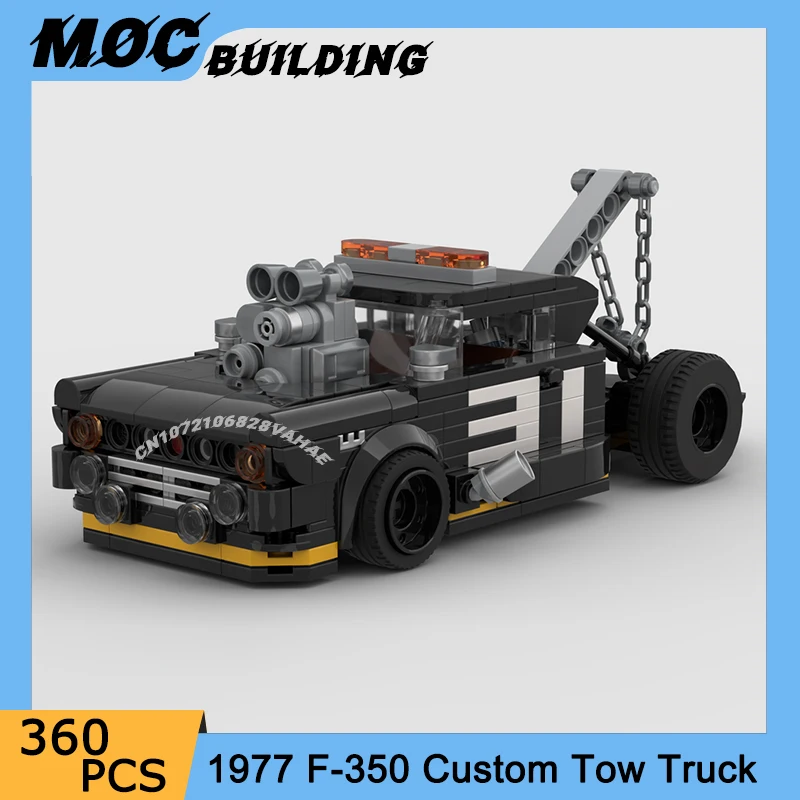 

MOC Building Blocks City Famous Vehicle Model 1977 Tow Truck DIY Assemble Bricks Creative Pickup Car Toy Collection Display Gift