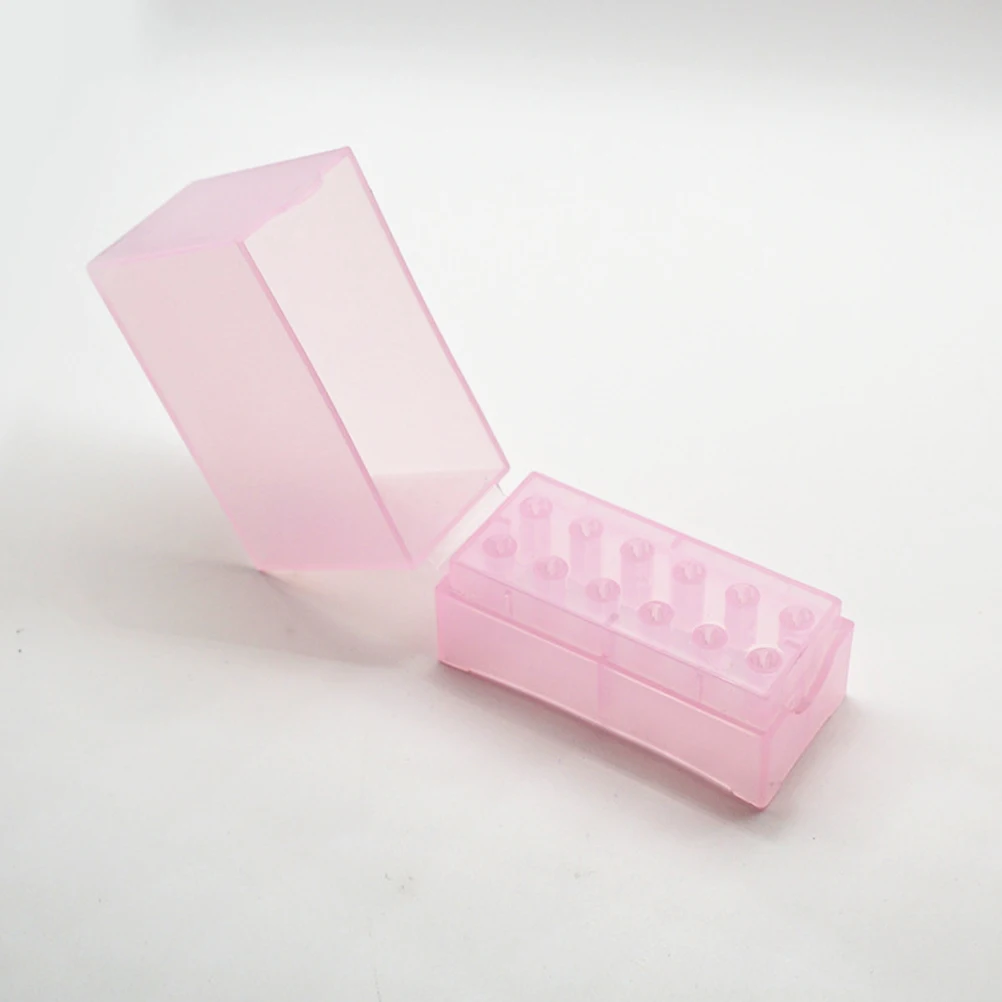

2Pcs Nail Bit Storage Box Durable Plastic Lightweight Portable Manicure Tool ganizer For Drill Bits Display Case