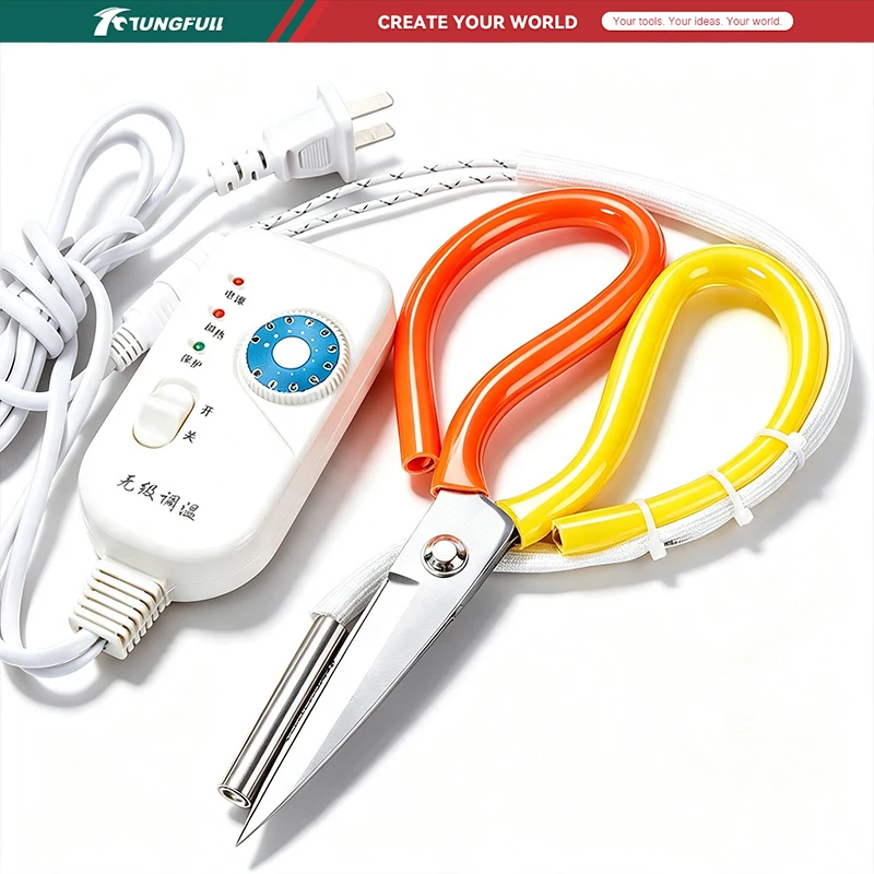 Electric Thermal Scissors Temperature-regulated Scissors for Ribbon Zippers Nylon Ropes Labels Trimming Scissors Tailor Scissors