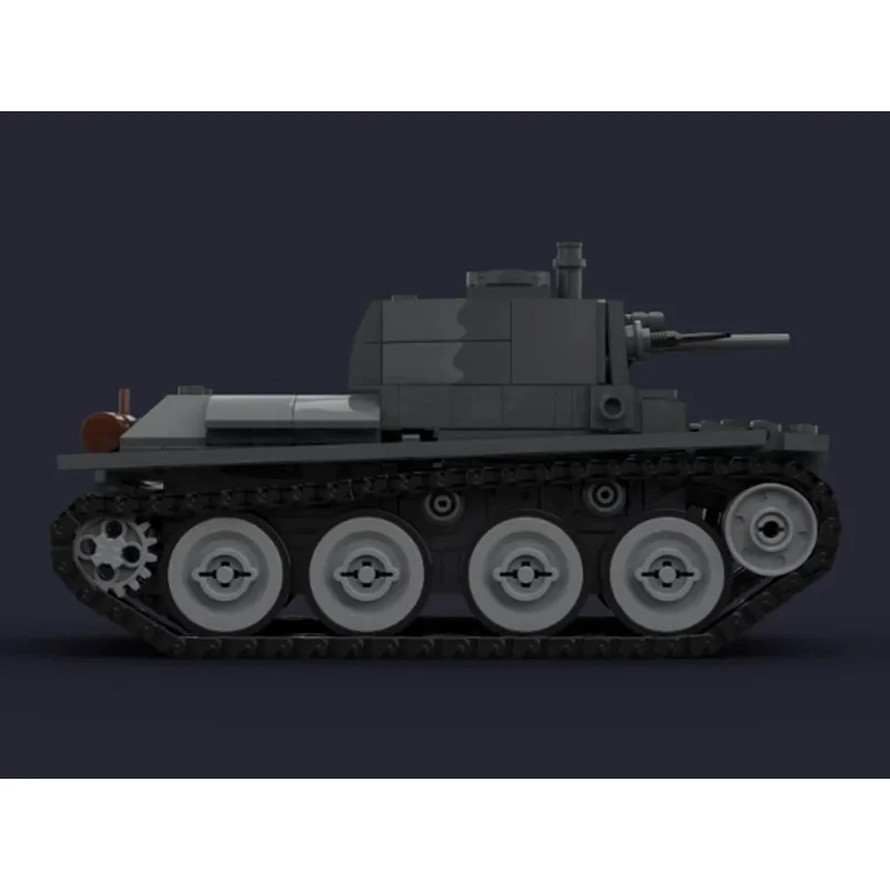 Germany Military Weapon Building Blocks LT38 Light Tank DIY Assemble Bricks Military Collection Display Xmas Birthday Toys Gifts