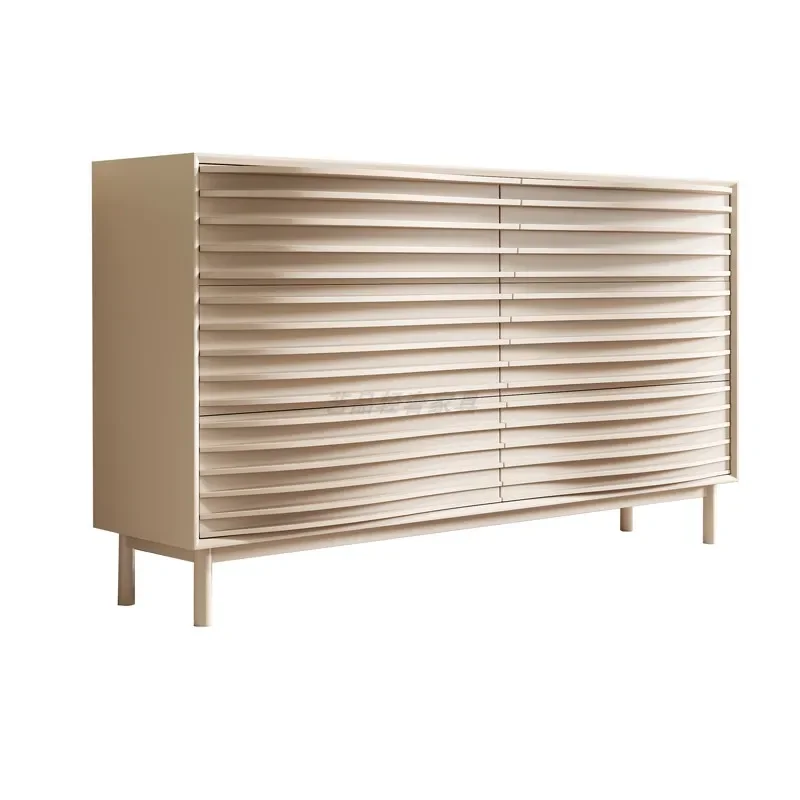 

Светлый роскошный входной шкаф из массива дерева, современный минималистичный шкаф для гостиной, 5, шкаф с шестью ведрами, шкаф для хранения в спальне