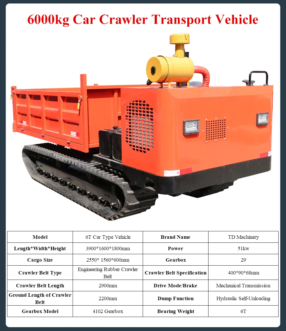 Multi Functional Agricultural Climbing Track Transport Vehicle for All Terrain Farmland Orchard Mountain Climbing