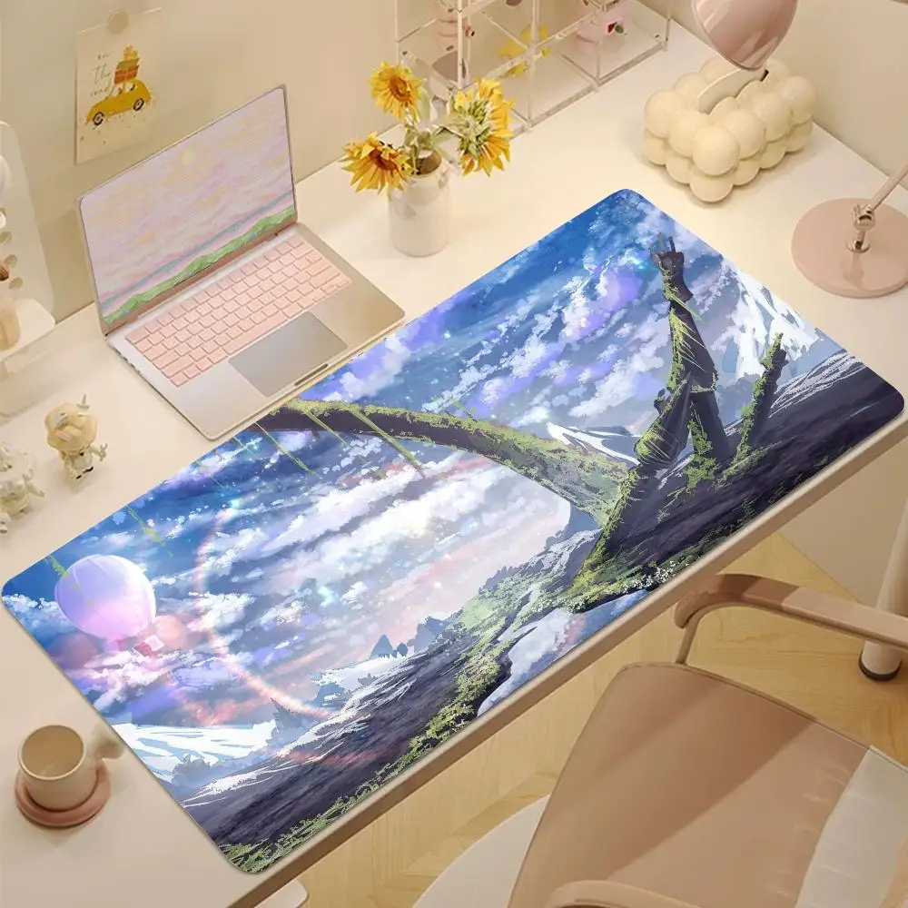 

Коврик для мыши Wonder world, коврик для мыши для планшета, ноутбук, настольный коврик для мыши xl, милый коврик для игровой клавиатуры HD Rainbow, игровой проигрыватель csgo, 90x40