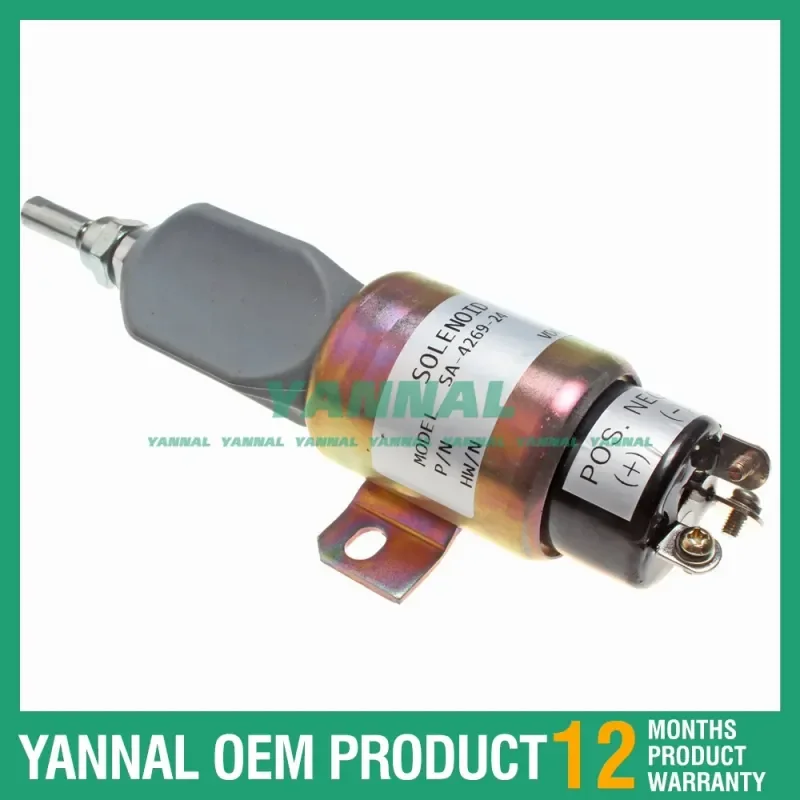 Governor Stop solenoid For Komatsu PC30-7 Mini Crawler Excavator Yanmar 3D84E-3A