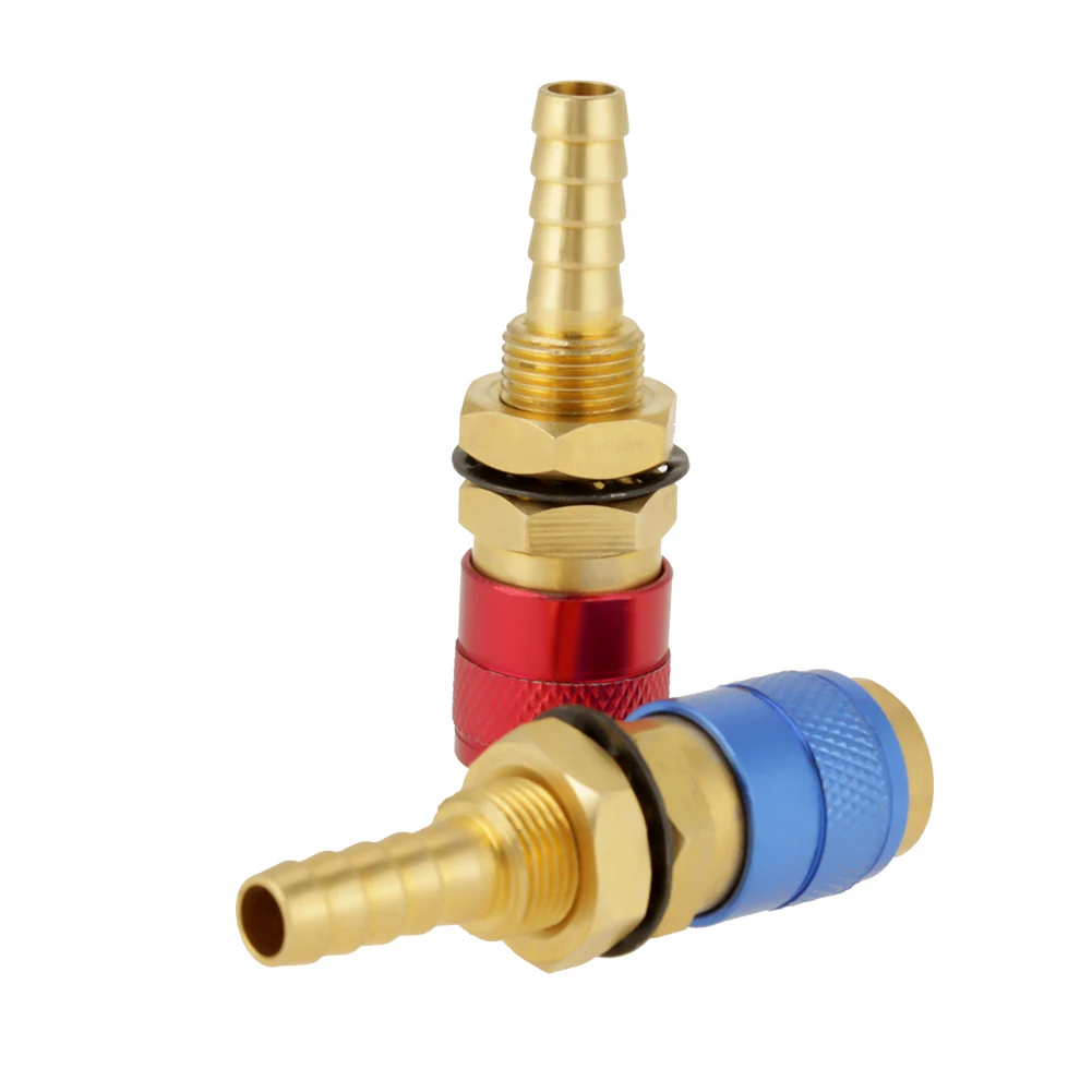 Conector de manguera de ajuste rápido, adaptador de Gas y refrigerado por agua de 8mm, conector rápido para soplete de soldadura TIG