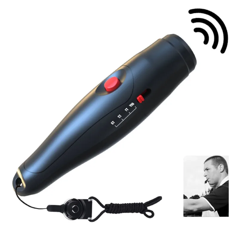 Silbato Silbato electrónico 3 sonidos ruidosos para árbitro, fútbol y baloncesto, entrenamiento deportivo con cordón de seguridad