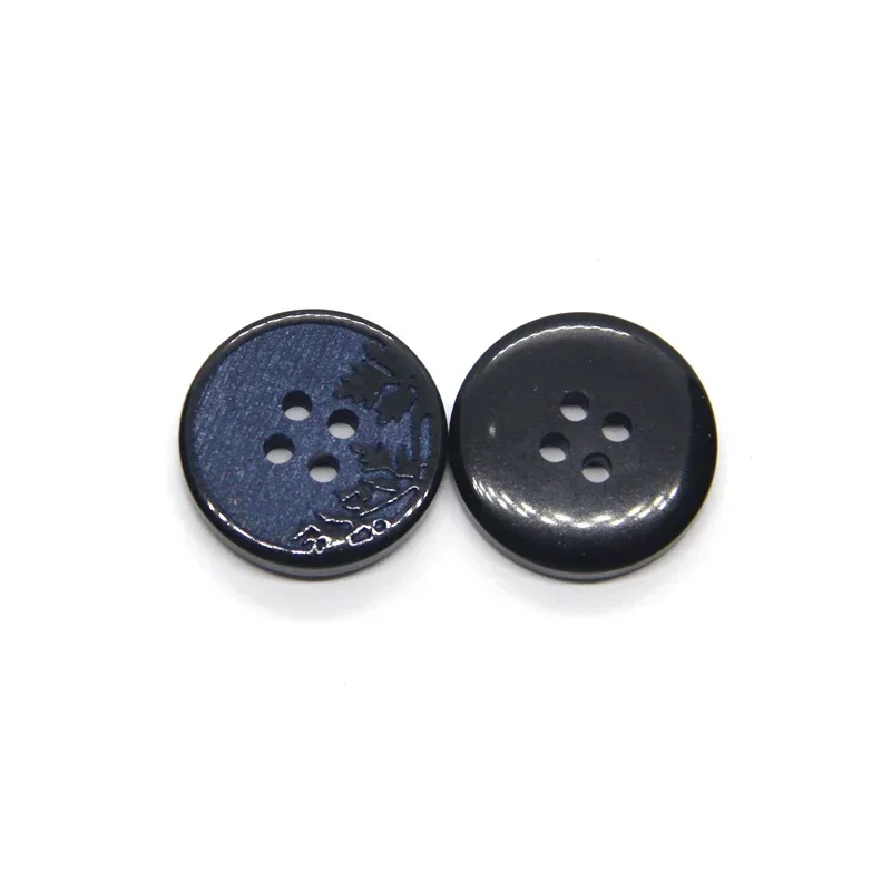 25mm Large Flower Carved Men Suit Resin Buttons For Clothes Handmade Coat Jacket Decorative DIY Sewing Accessories Wholesale