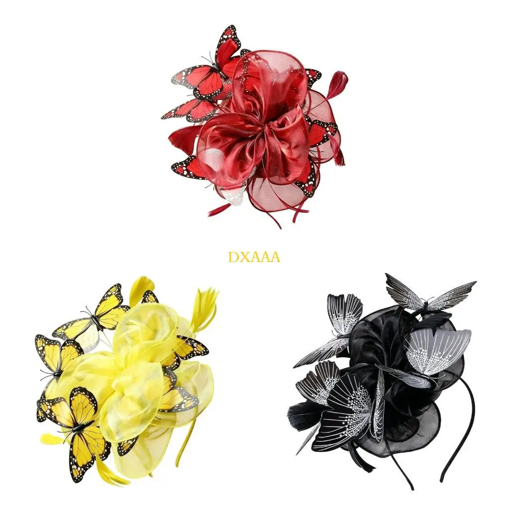 

DXAA Delicate Organza Butterfly Hairband Hair Decors For Women Girls Special Occasion