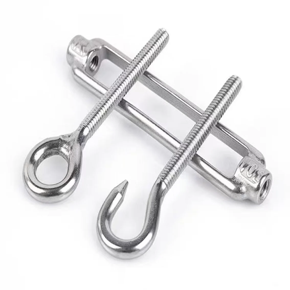 1Pcs M4 M5 M6-M24 304/316 Stainless Steel Wire Rope Tension Device Shading Net Tarpaulin Installation DIY Tools Flange Bolt Hook