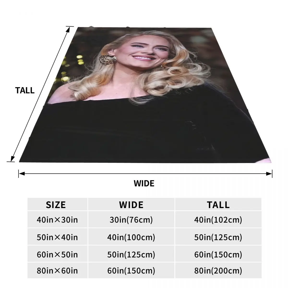 Adele Super Soft Blanket English Singer Travel Office Bedding Throws Winter Print Custom Flannel Bedspread Sofa Bed Cover