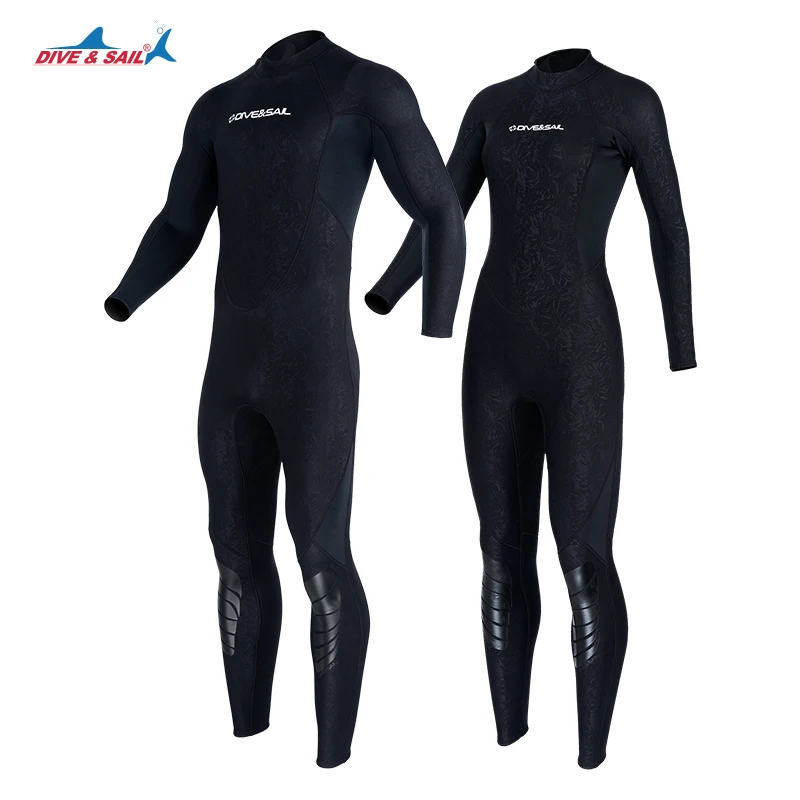 Traje de neopreno de 1,5mm para hombre y mujer, traje de buceo de cuerpo completo, trajes de una pieza con cremallera trasera para buceo, esnórquel, surf y natación