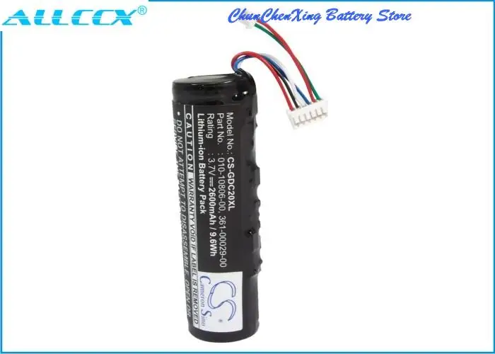 2600mAh Battery for GARMIN Astro System DC20, DC20, DC30, DC40, Dog Tracking DC 20