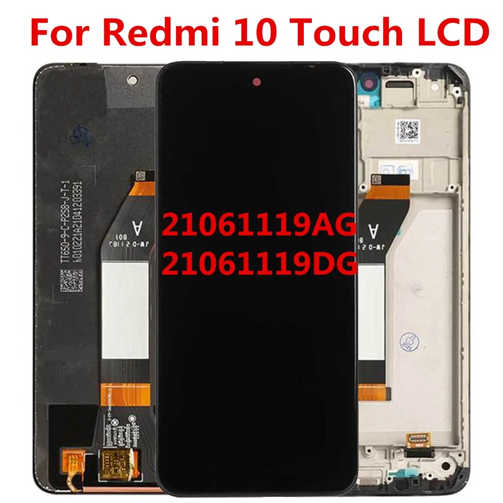 6.5'' Original New For Xiaomi Redmi 10 Prime LCD Display Screen Touch Panel Digitizer For Redmi10 Redmi 10 LCD Frame Assembly