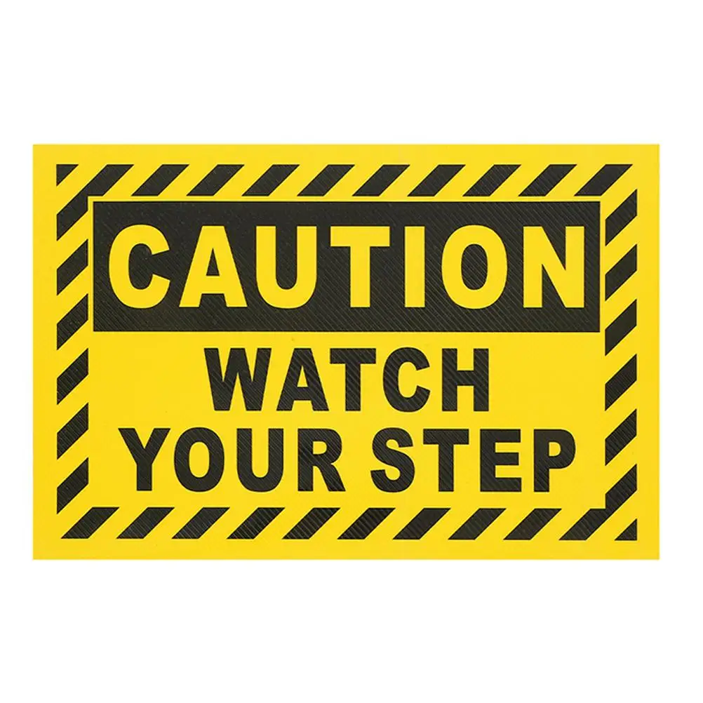 

Anti -slip Post Floor Sign Outdoor Caution for Stairs Garden Safety Watch Your Step Pvc Work
