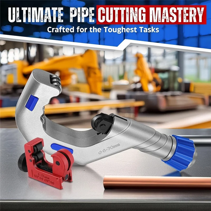 

GTBL Copper Pipecutter Tool 1/4In To 2 3/4In With Mini Tube Cutter 1/8 To 7/8In For Copper,PVC,Aluminum,Stainless Steel Pipes