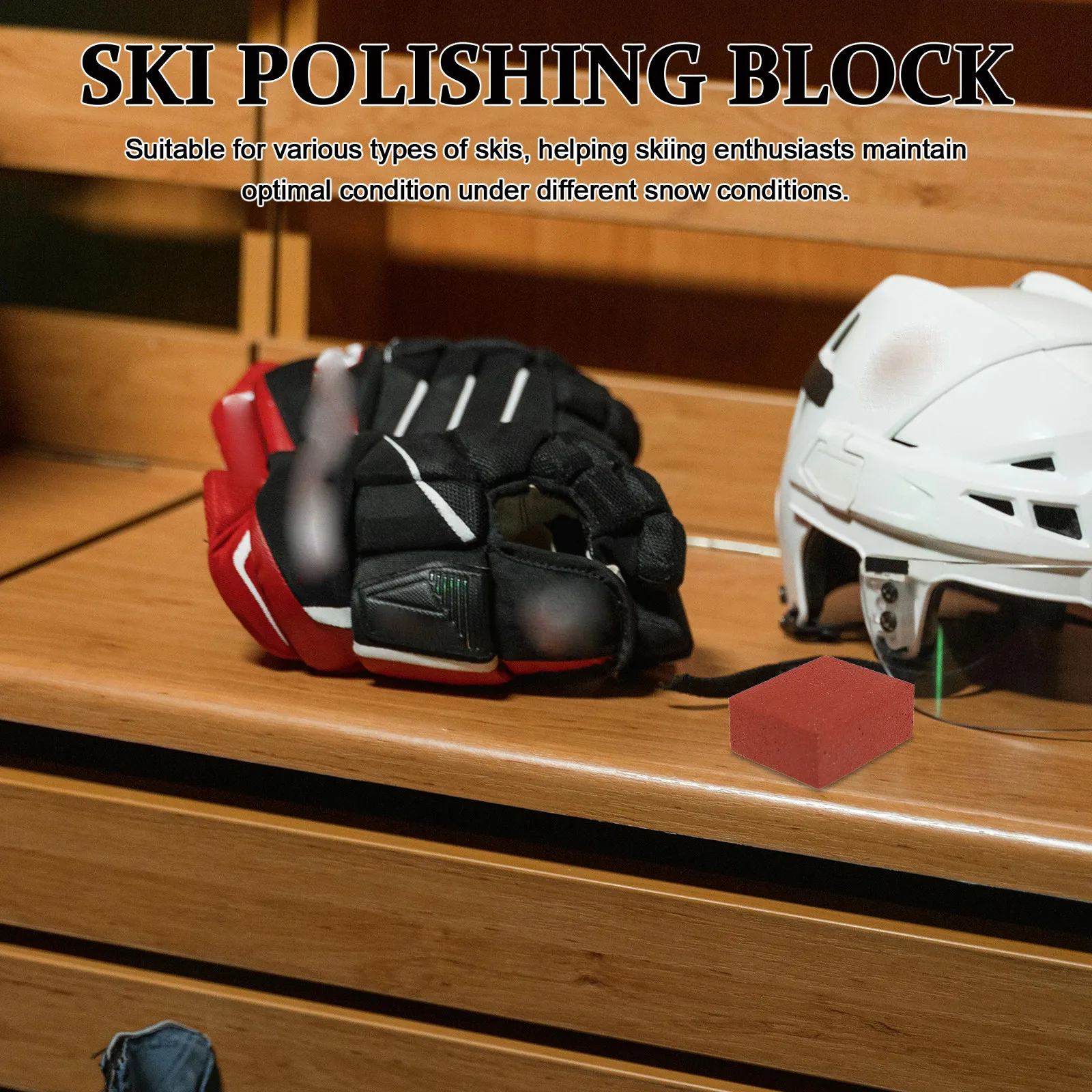 

Мягкий резиновый абразивный блок для сноуборда, зернистость 60, для настройки кромки, инструмент для самостоятельного обслуживания лыж и сноубордов - портативный инструмент для настройки