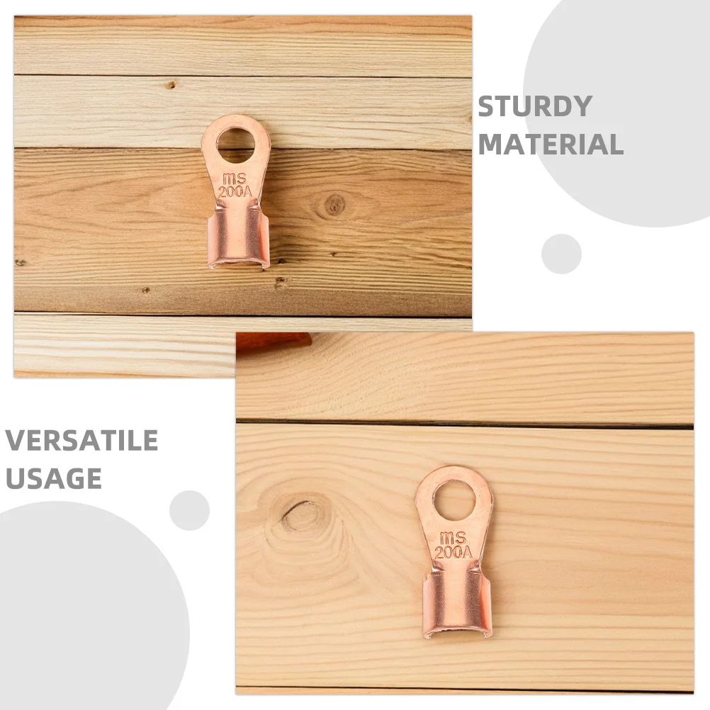 10 قطعة موصلات طرفية تجعيد نحاسية تصميم برميل مفتوح لأطراف الكابلات الكهربائية تجعيد كابل توصيل سريع #4