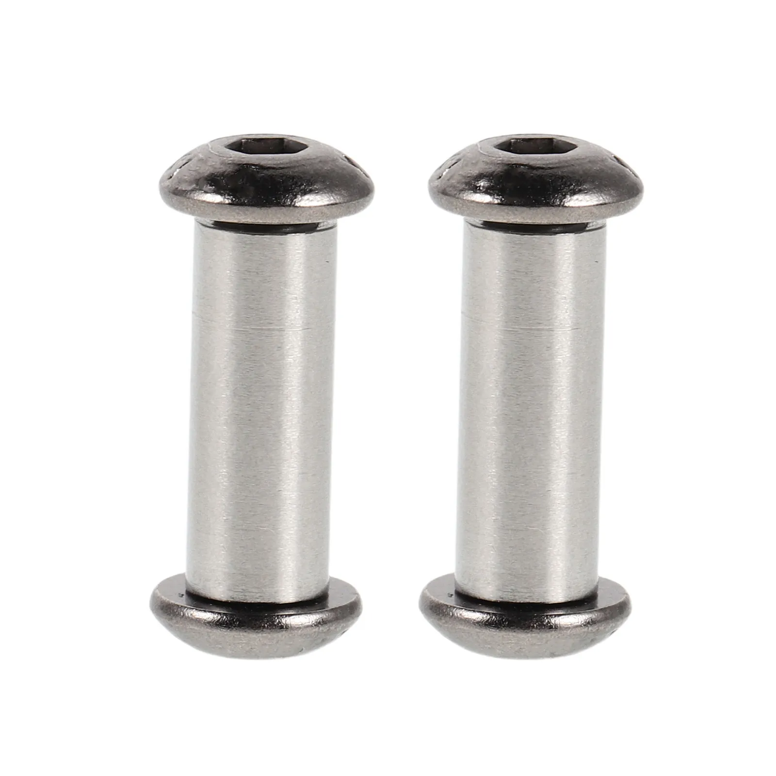 2Pcs Kitchen Knife Handle Rivet Nuts Solid Pins Stainless Steel Cutlery Rivets Black Knife Handle Repair DIY Fastener Set