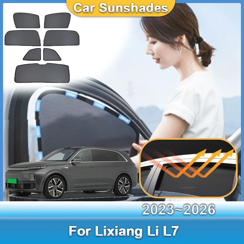 

Для Lixiang Li L7: Аксессуары 2023-2026 – Сетчатая солнцезащитная шторка для автомобиля, защита от УФ-лучей, дышащая, для конфиденциальности, автозапчасти