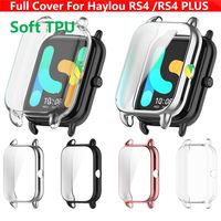 Plating TPU Case For Haylou RS4 /RS4 Plus Smart Watch Strap Full Bumper Cover Silicone Accessories RS 4 Frame Screen Protector