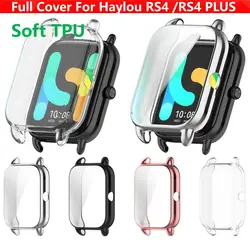 Plating TPU Case For Haylou RS4 /RS4 Plus Smart Watch Strap Full Bumper Cover Silicone Accessories RS 4 Frame Screen Protector