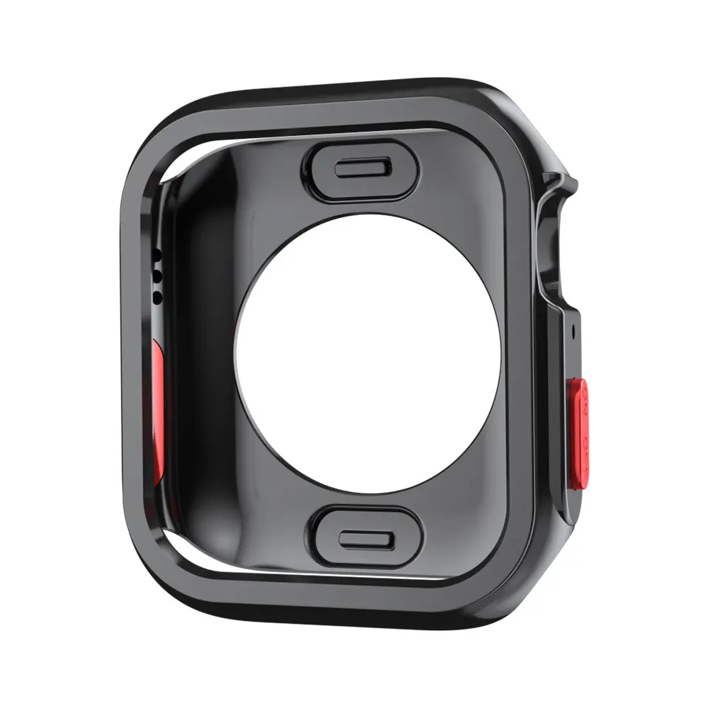 Z miękkiego TPU ekran etui ochronne na Apple Watch 45mm 41mm 44mm 40mm zderzak obudowa ochronna do iwatch serii 8 7 6 SE 5 4