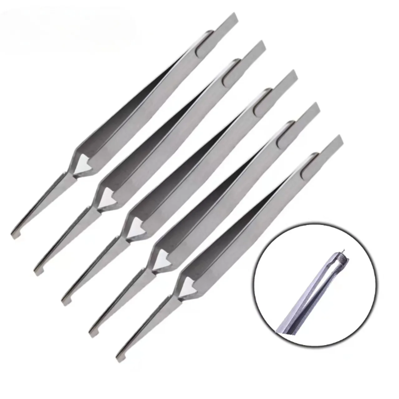 Dental Bracket Tweezers Holder Dentist Instrument Stainless Steel Serrated Orthodontic Tweezers Plier for Teeth Care Tools 1pcs