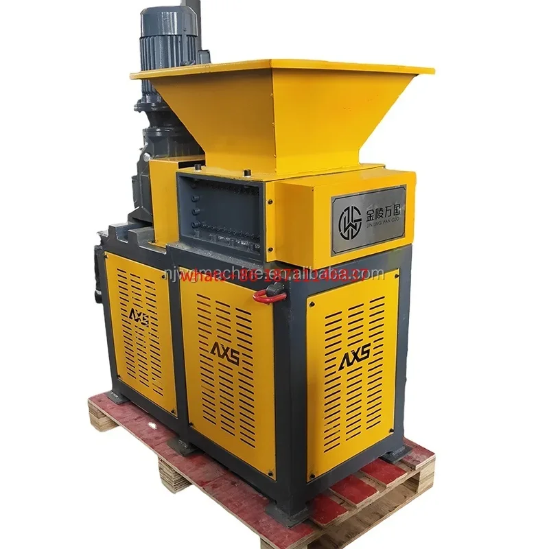 Customized double shaft metal pallet shredder machine fiber mini knife box for sale