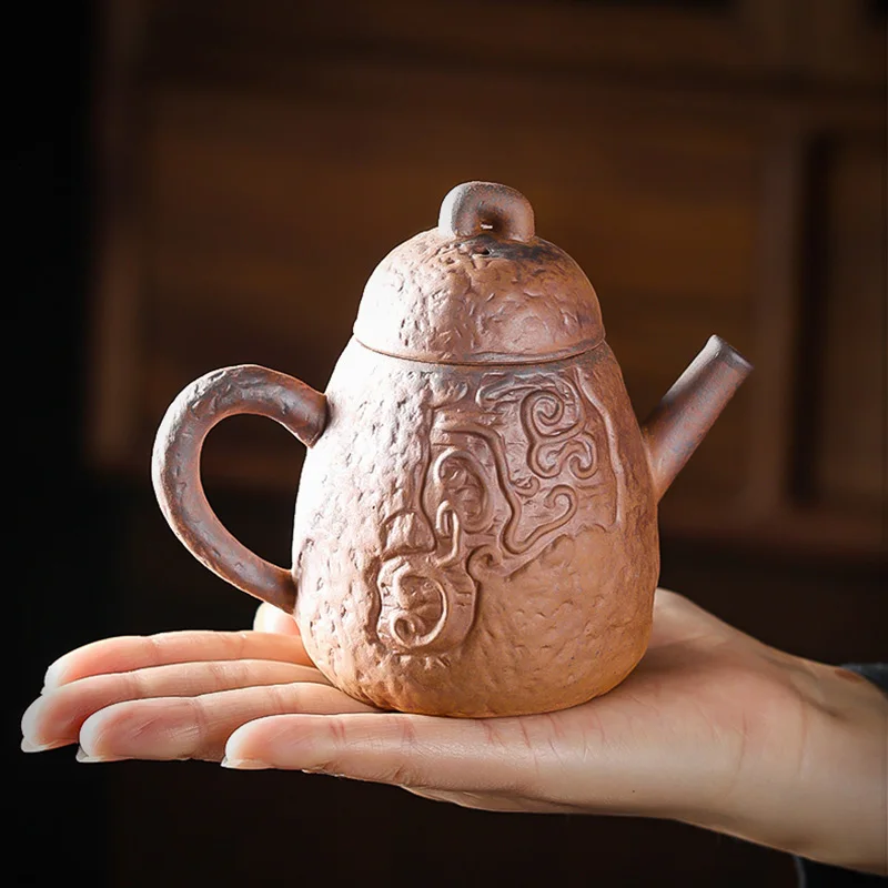 

Ретро японский стиль горшок чайник кунг-фу грубая керамика устройство для приготовления чая заварочный чайник китайский маленький чайник