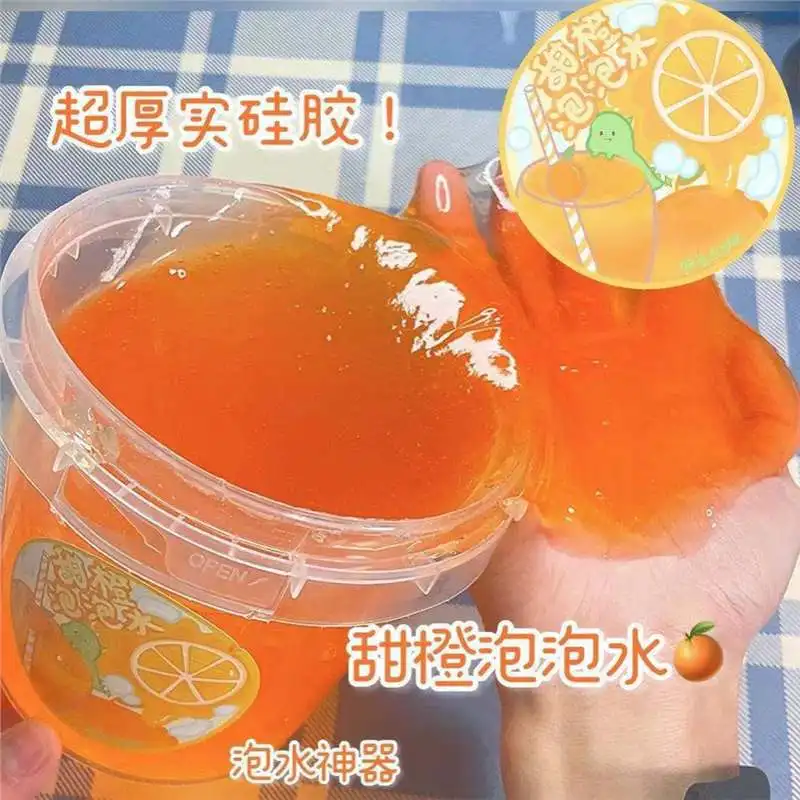 Slime Fanfan en Cubeta Grande, Slime Burbujeante No Pegajoso, Gelatina de Agua Sintética Suave y Elástica de Gran Capacidad, Juguete de Manualidades para Amantes de las Aficiones